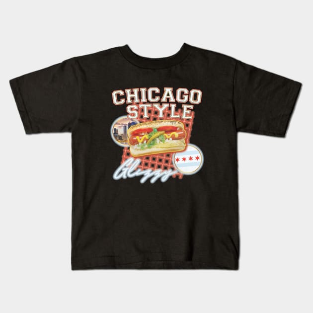 Chicago Style Glizzy Kids T-Shirt by Friend Gate